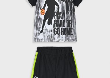 Σετ με τύπωμα για αγόρι | ΜΑΥΡΟ - Energiers - 